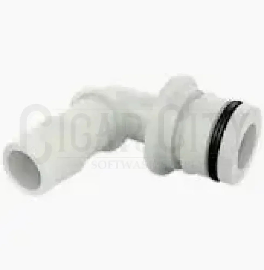 3/4" QA X 3/8" HB Elbow Fitting w/ O-Ring, Nylon  Cigarcity Softwash.