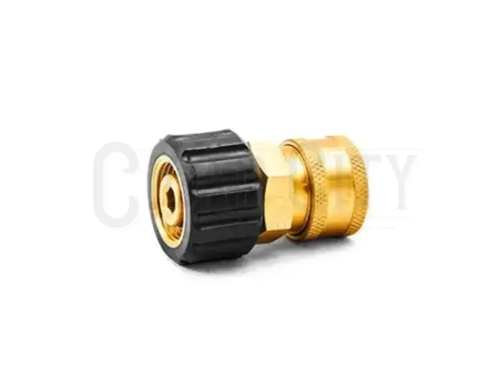 3/8" QC Brass Coupler x M22 F 14mm Twist Coupler 24.0448 Fittings Cigarcity Softwash.