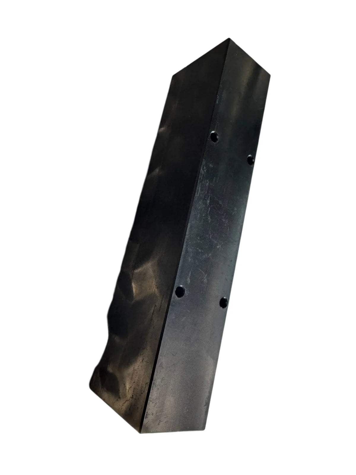 Heavy-duty metal softwash equipment component with mounting holes for professional cleaning systems