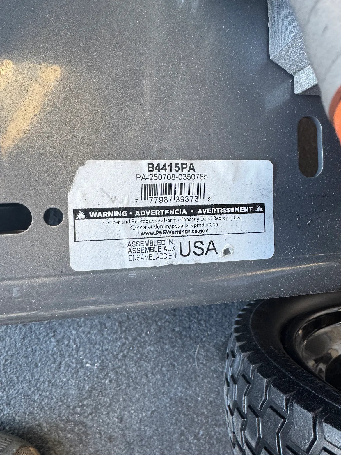 BE Scratch N Dent  4.2GPM @ 4200psi B4415PA #350765