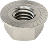 18-8 Stainless Steel Serrated Flange Nut | 3/8"-16 Thread Size