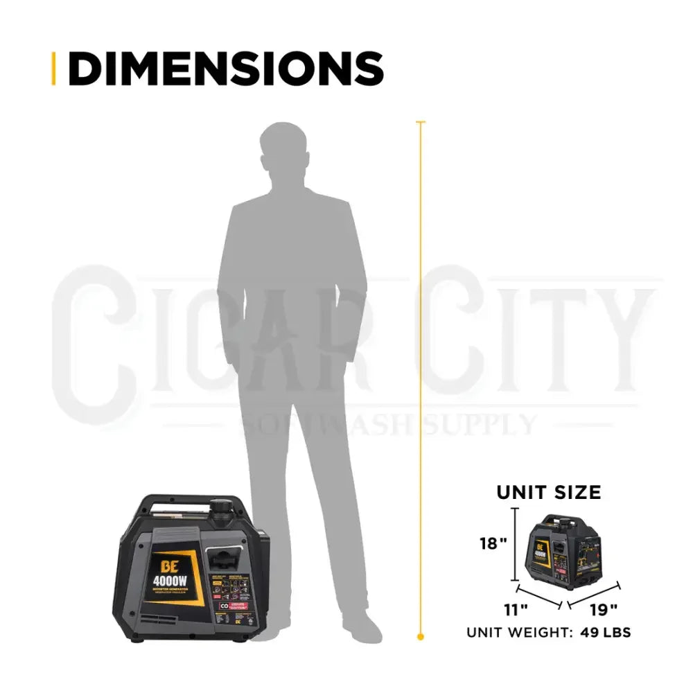 4,000 Watt Digital Inverter Generator Inverter Cigarcity Softwash.