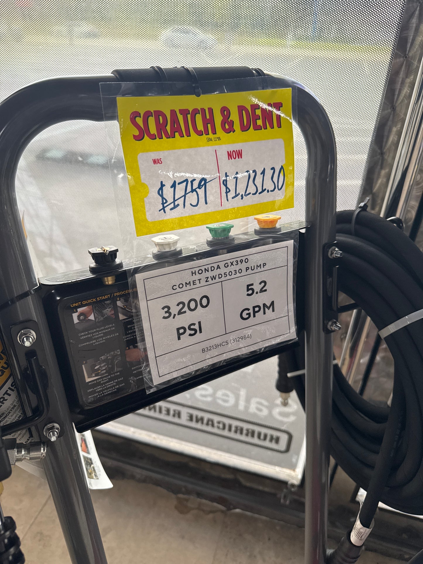 BE Scratch & Dent Honda GX390 w/ Comet ZWD5030 Pump 3,200 PSI 5.2 GPM Pressure Washer - B3213HCS (312984)