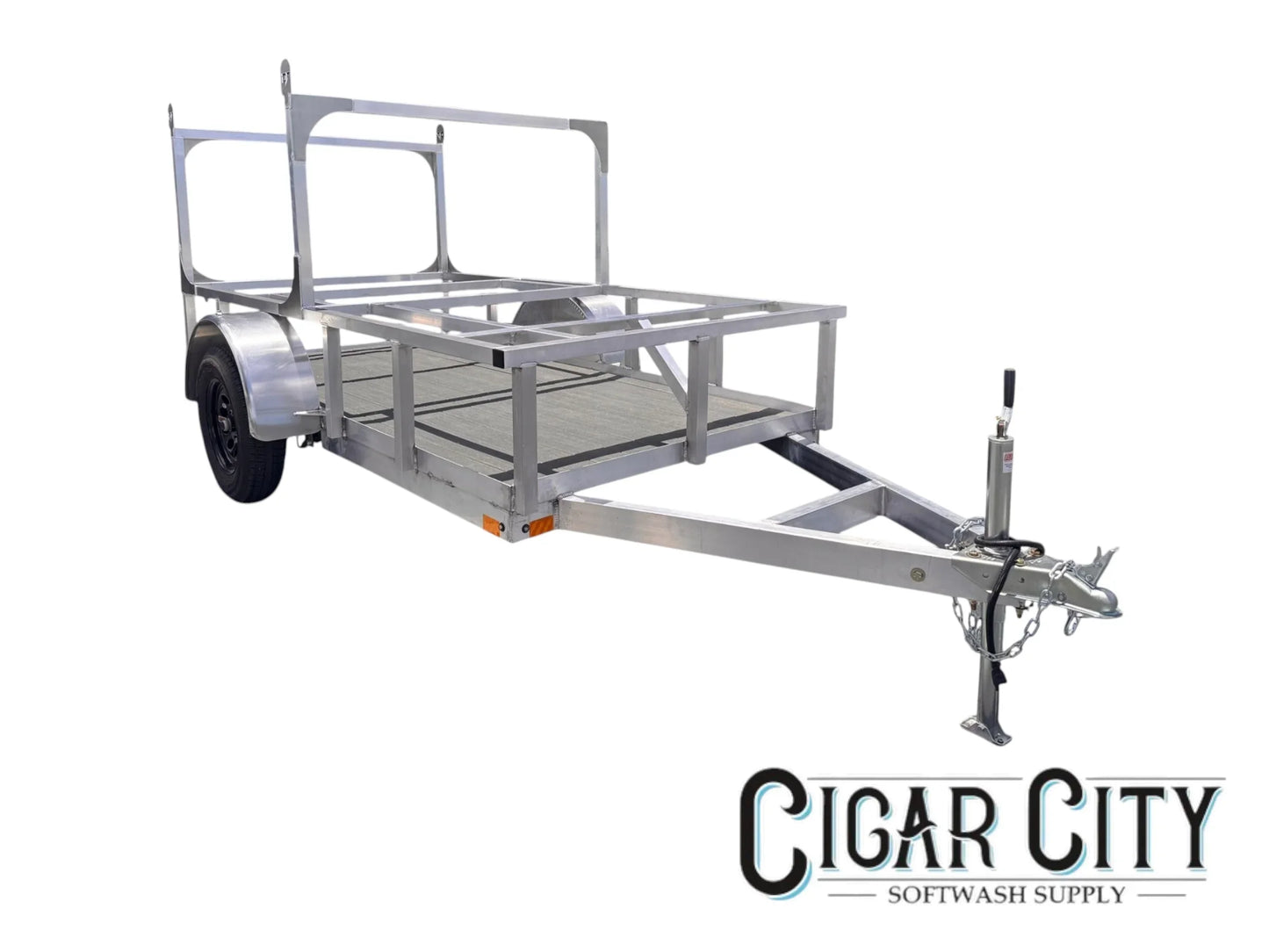 Alcom 5x10 Aluminum Single Axle Open Trailer