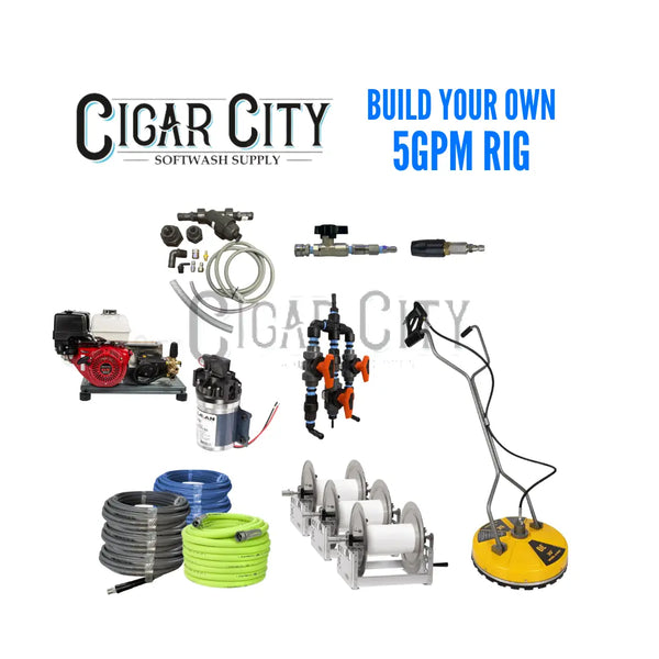 5 GPM Softwash Starter Kit – Pump, Hose, Gun, Nozzles & Fittings