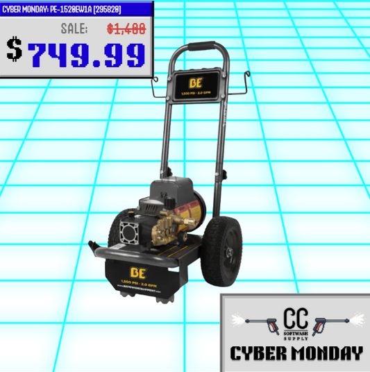 BE Scratch & Dent Electric Pressure Washer w/ Baldor Motor & AR Centurion Pump CTE123 1,500PSI @ 2GPM - PE-1520EW1A (295820)