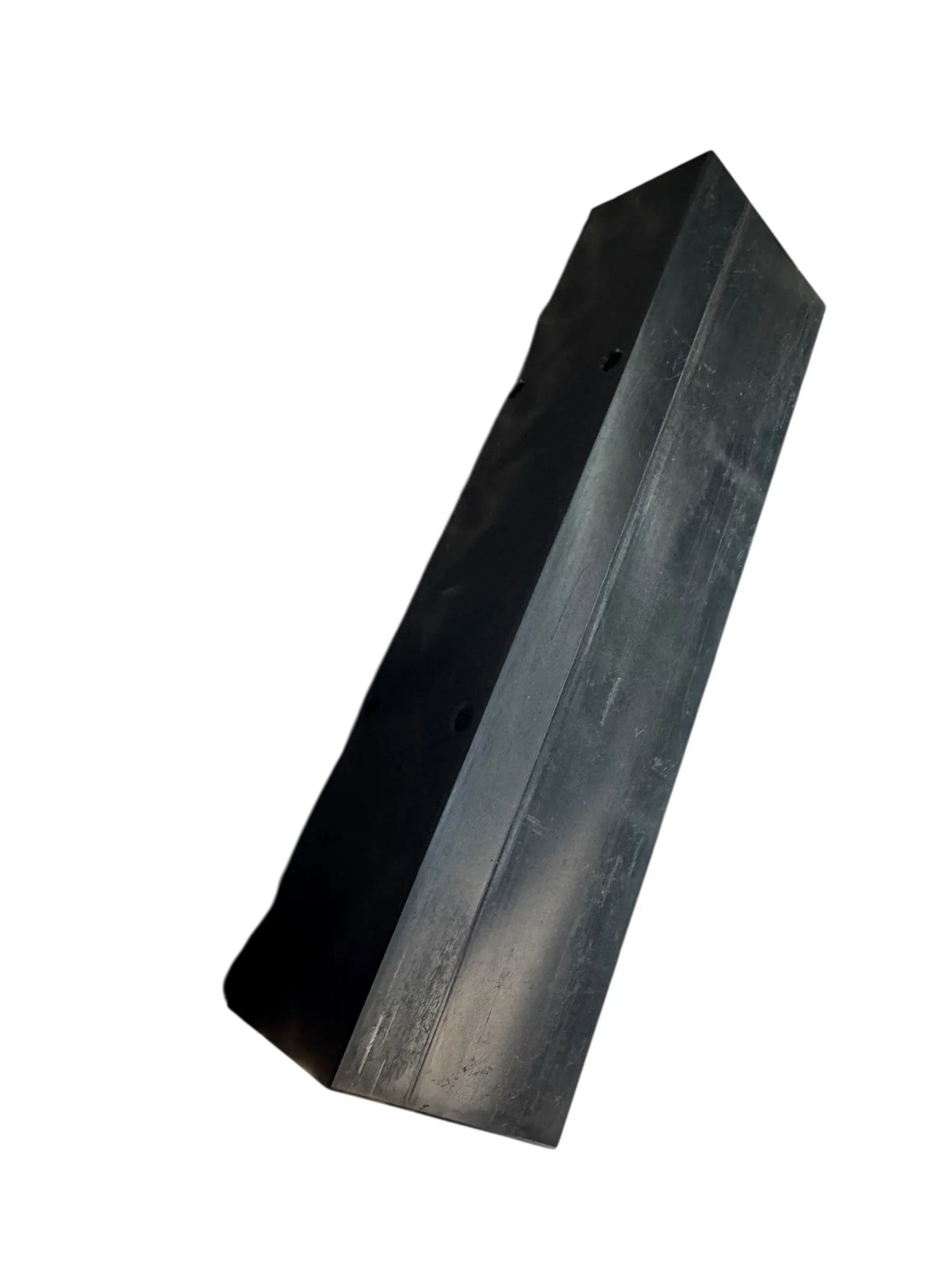 Black softwash equipment component with mounting holes for pressure washing systems