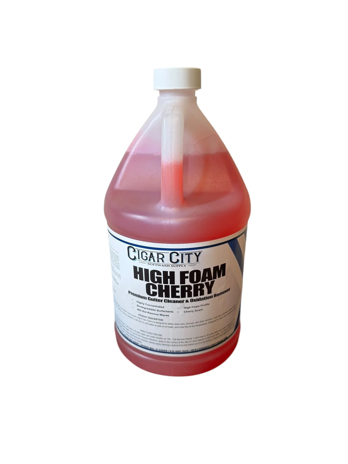 High Foam Cherry softwash cleaner for gutters & oxidation removal, cherry-scented, concentrated formula