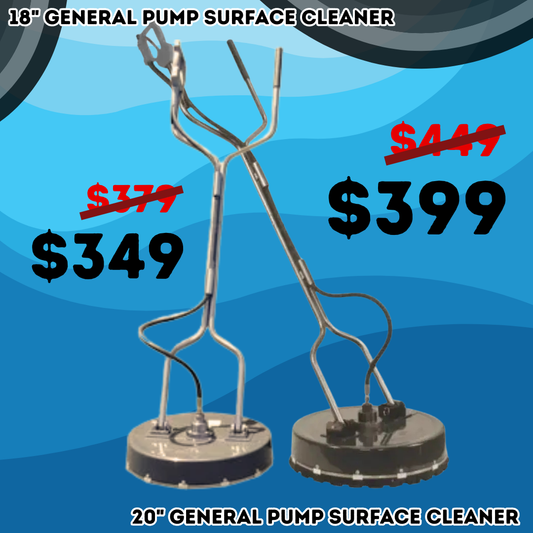 18″ General Pump Hammerhead Surface Cleaner – 4,000 PSI – Heavy-Duty Flat Surface Washer
