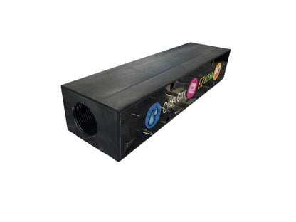 3 Port Softwash Mixing Manifold Block – Black Polypropylene Chemical Selector
