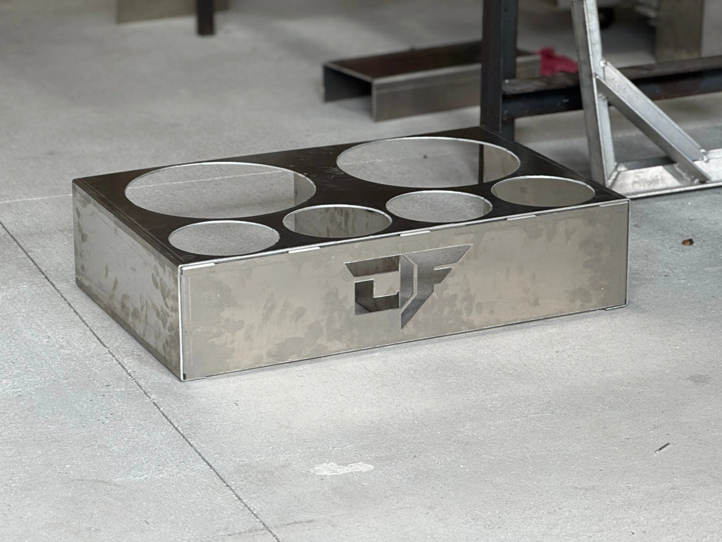 Aluminum Bucket Holder (1x 5 Gallon, 2x 1 Gallon) Dominator Manufacturing