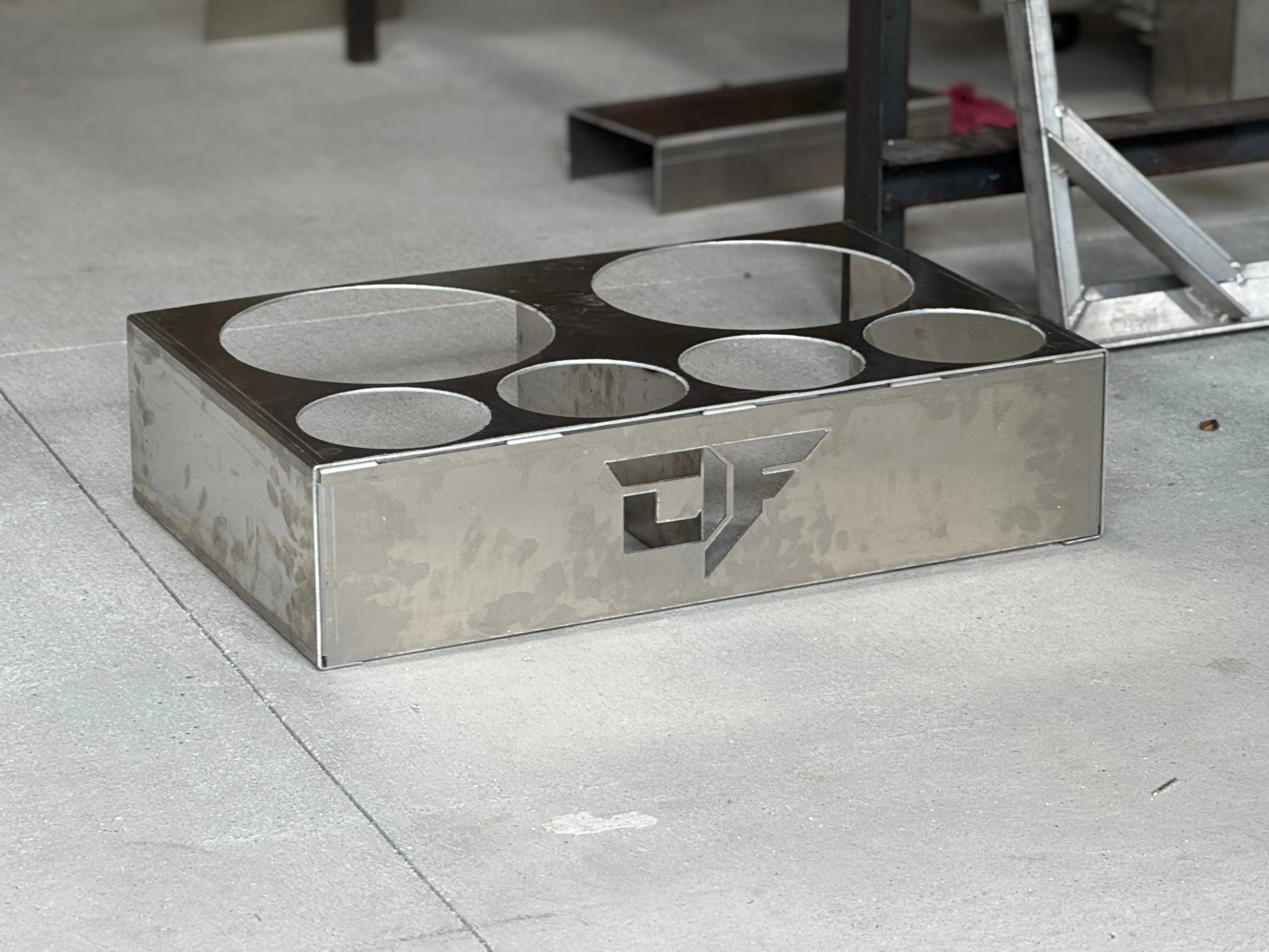 Aluminum Bucket Holder (1x 5 Gallon, 2x 1 Gallon) Dominator Manufacturing