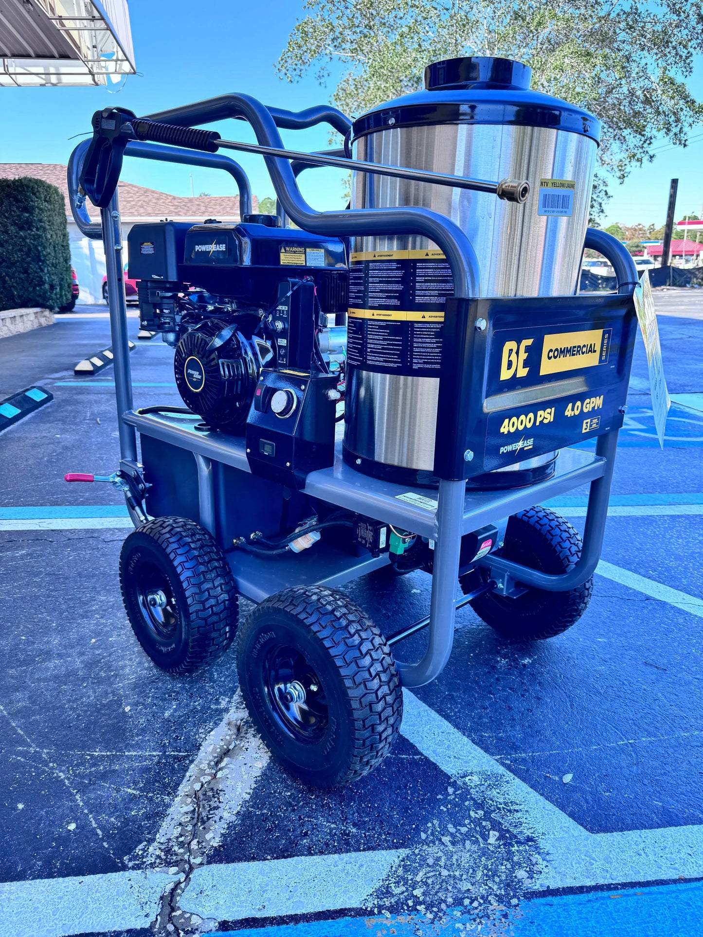 BE Scratch & Dent Hot Cart Powerease420 w/ AR RSV4G40 Pump 4,000 PSI 4.0 GPM Pressure Washer - HW4015RA (355422) BE