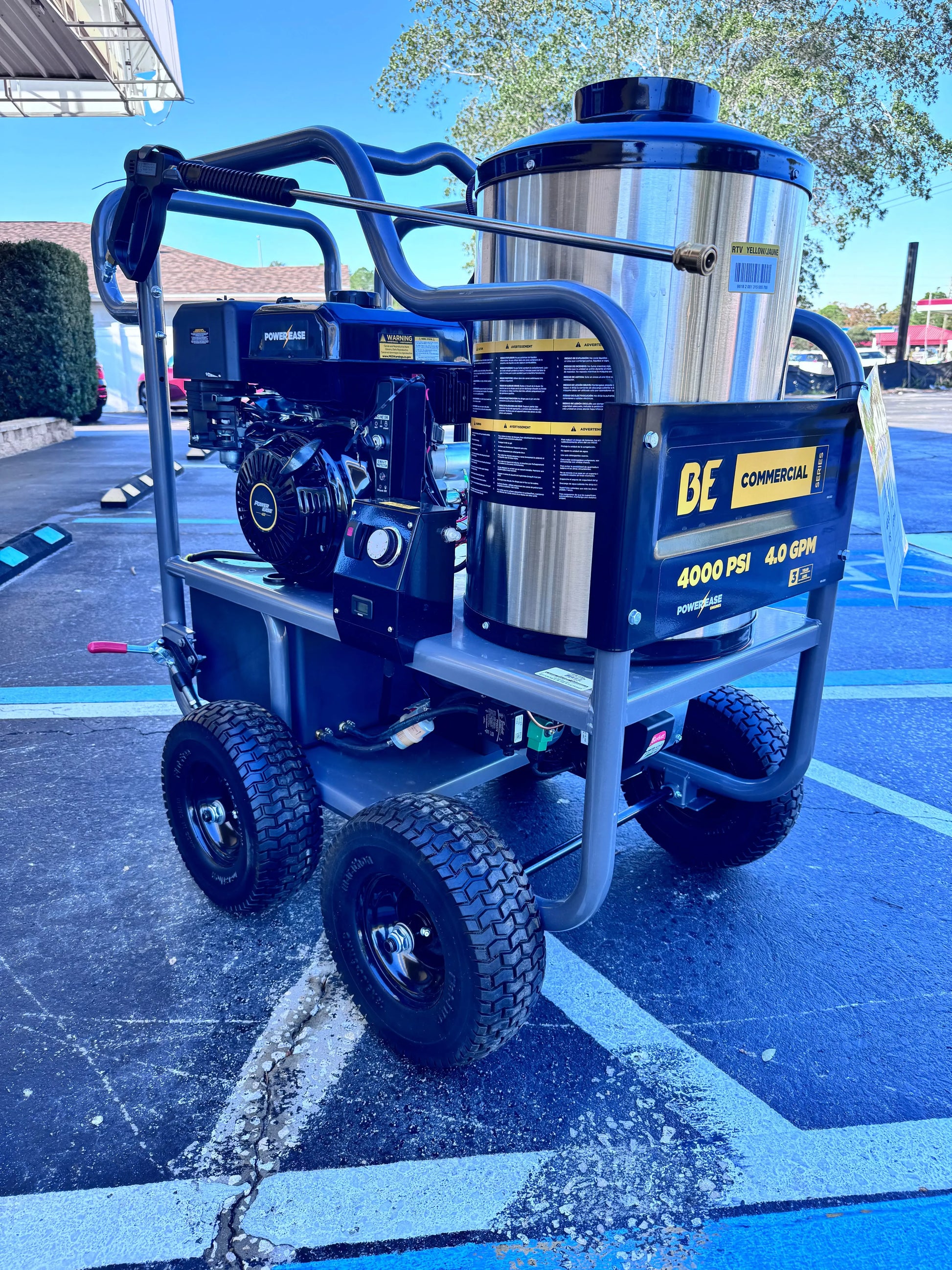 BE Scratch & Dent Hot Cart Powerease420 w/ AR RSV4G40 Pump 4,000 PSI 4.0 GPM Pressure Washer - HW4015RA (355422) BE