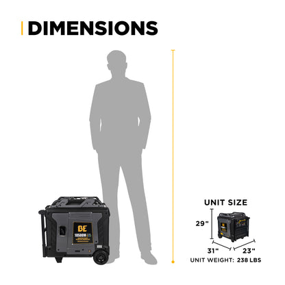 BE Power Equipment 10,500 Watt Digital Inverter Generator BE10500IT