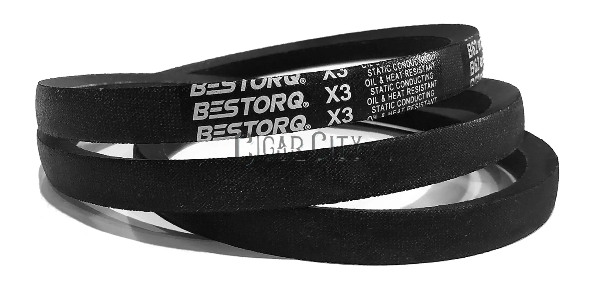 BESTORQ B45 or 5L480 V-Belt, Classic Wrapped Rubber X3 V-Belt, Black, 48" Outside Circumference x .66" Width x .43" Height, Pack of 2 Cigarcity Softwash