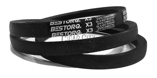 BESTORQ B45 or 5L480 V-Belt, Classic Wrapped Rubber X3 V-Belt, Black, 48" Outside Circumference x .66" Width x .43" Height, Pack of 2 Cigarcity Softwash