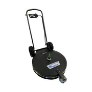 Black softwash cleaning equipment with wheels and handle for efficient surface cleaning
