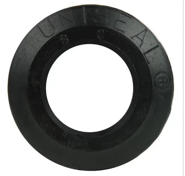 Black Uniseal rubber grommet for softwash equipment plumbing connections
