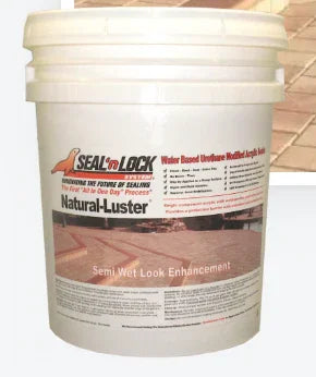 Natural-Luster water-based urethane for semi-wet look enhancement on surfaces