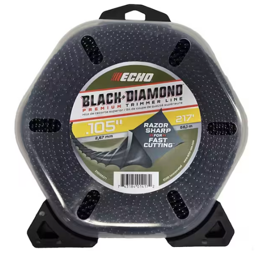 ECHO .105" Black Diamond Trimmer Line (217 ft.) Large Clam 330105071