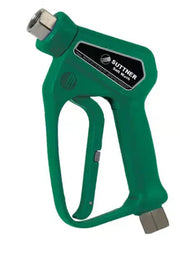 Green Suttner soft wash spray gun for pressure washing and exterior cleaning equipment