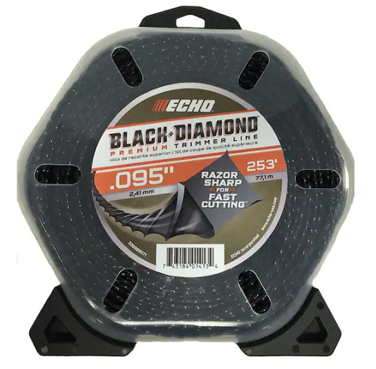 ECHO .095" Black Diamond Trimmer Line (253 ft.) Large Clam 330095071