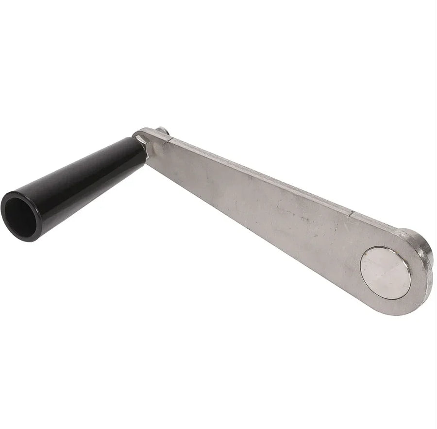 Stainless steel softwash wand with black grip handle for pressure washing equipment