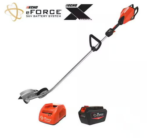 ECHO eFORCE 56V X Series Cordless Battery Powered Brushless Commercial Grade Lawn Edger with 5.0Ah Battery and Rapid Charger DPE2600R2