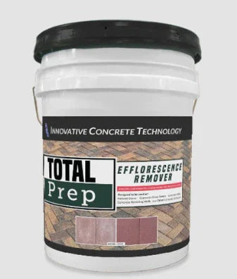 Total Prep Efflorescence Remover for concrete surfaces, featuring innovative concrete technology