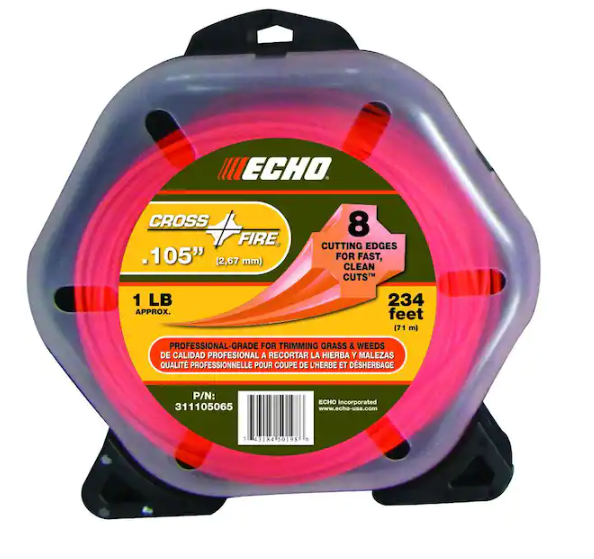 ECHO .105" Cross-Fire Trimmer Line (234 ft.) Large Clam 311105065