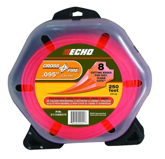 ECHO .095" Cross-Fire Trimmer Line (250 ft.) Large Clam 311095070