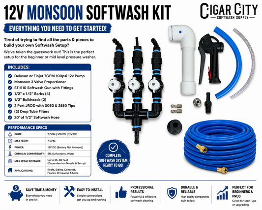 12v Monsoon Softwash Kit