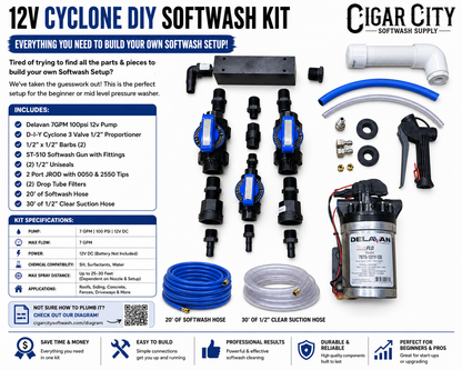 12v Cyclone DIY Softwash Kit