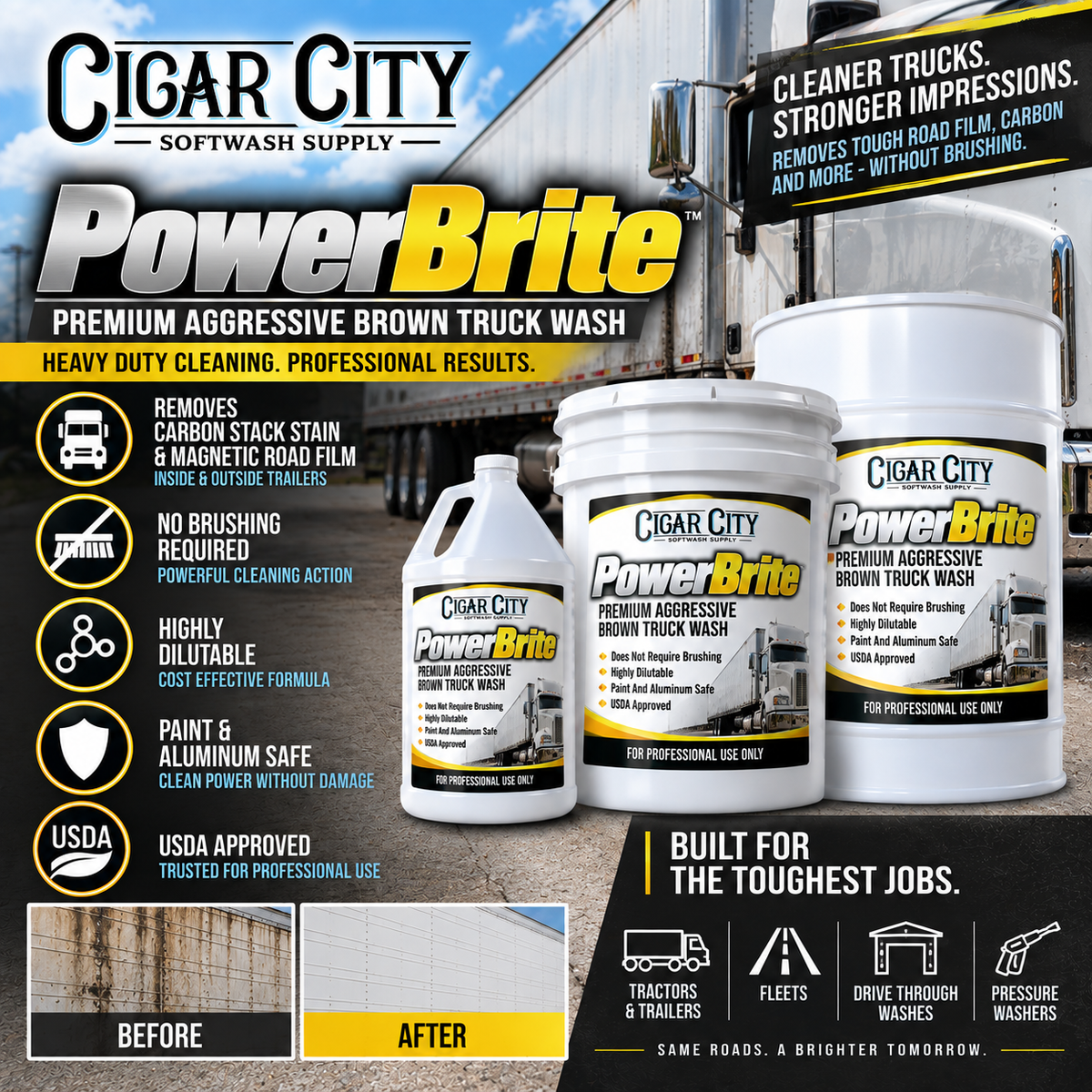 Power Brite | Heavy-Duty Brushless Fleet & Trailer Cleaner