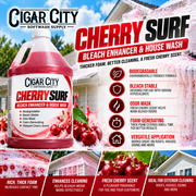 Cherry Surf | Cherry Scented Softwash Surfactant, Bleach Enhancer & Foaming House Wash