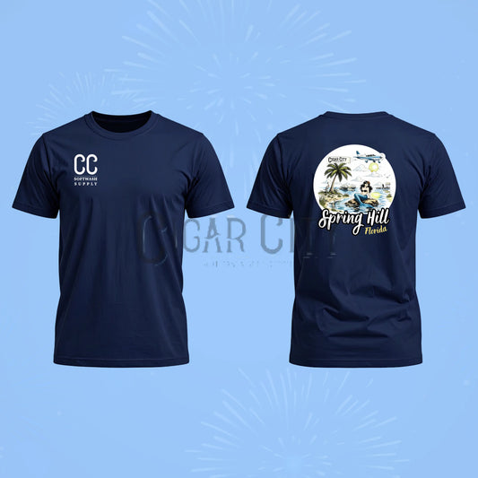 Cigar City Softwash Supply T-Shirt – Spring Hill Mermaid – Black Cigarcity Softwash