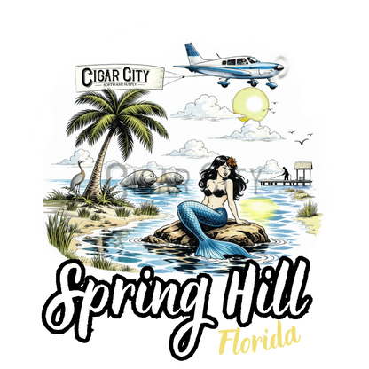 Cigar City Softwash Supply T-Shirt – Spring Hill Mermaid – Black Cigarcity Softwash