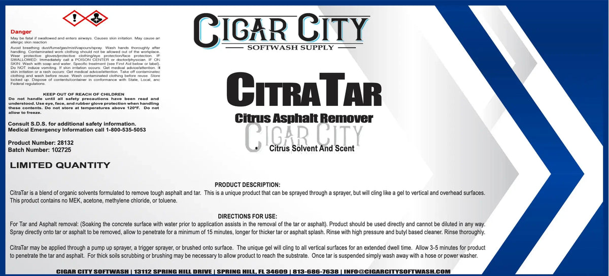 CitraTar – Citrus Solvent Asphalt Remover | Heavy-Duty Degreaser ITD