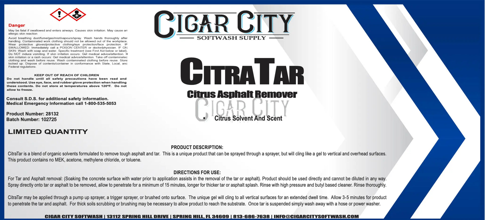 CitraTar – Citrus Solvent Asphalt Remover | Heavy-Duty Degreaser ITD