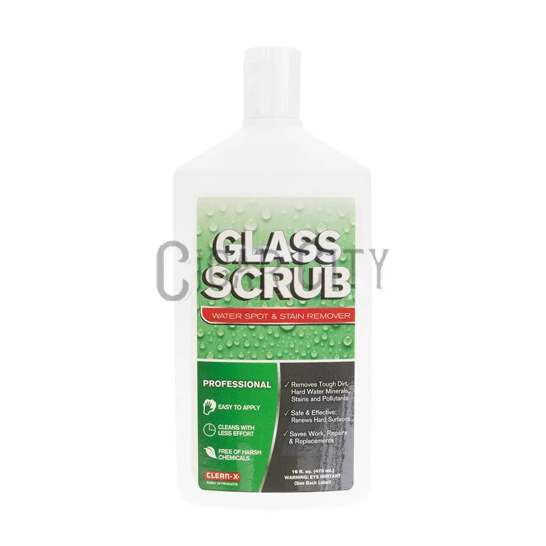Clean-X Glass Scrub Water Spot and Stain Remover - 16 oz WindowCleaner.com
