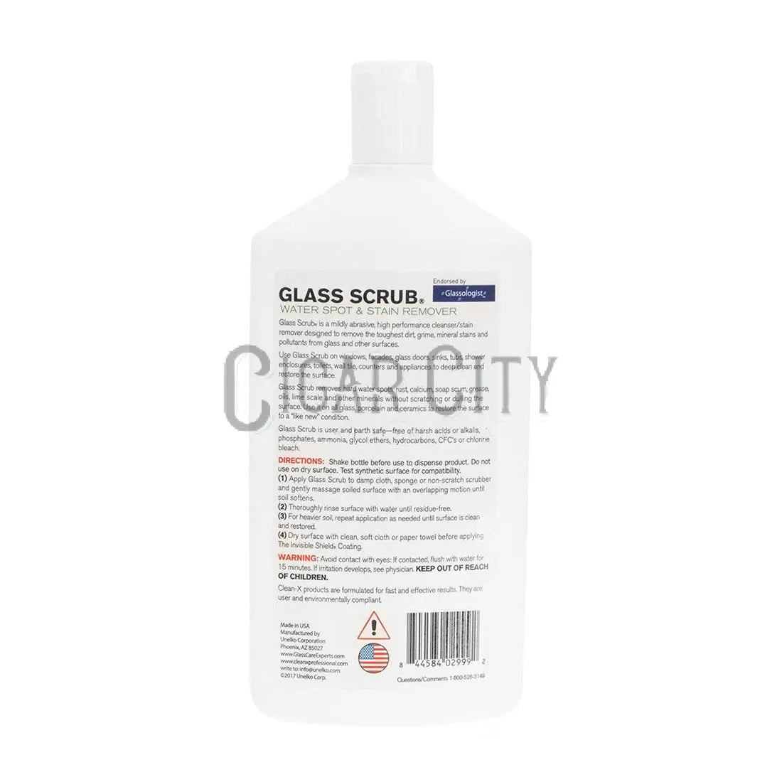 Clean-X Glass Scrub Water Spot and Stain Remover - 16 oz WindowCleaner.com