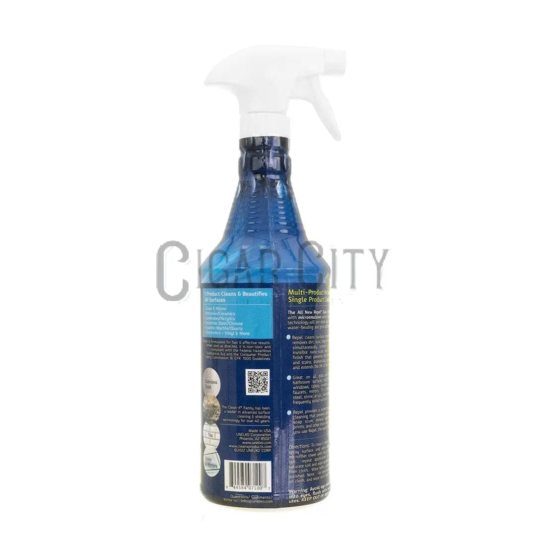 Clean-X REPEL Glass and Surface Cleaner RTU - 32 oz WindowCleaner.com