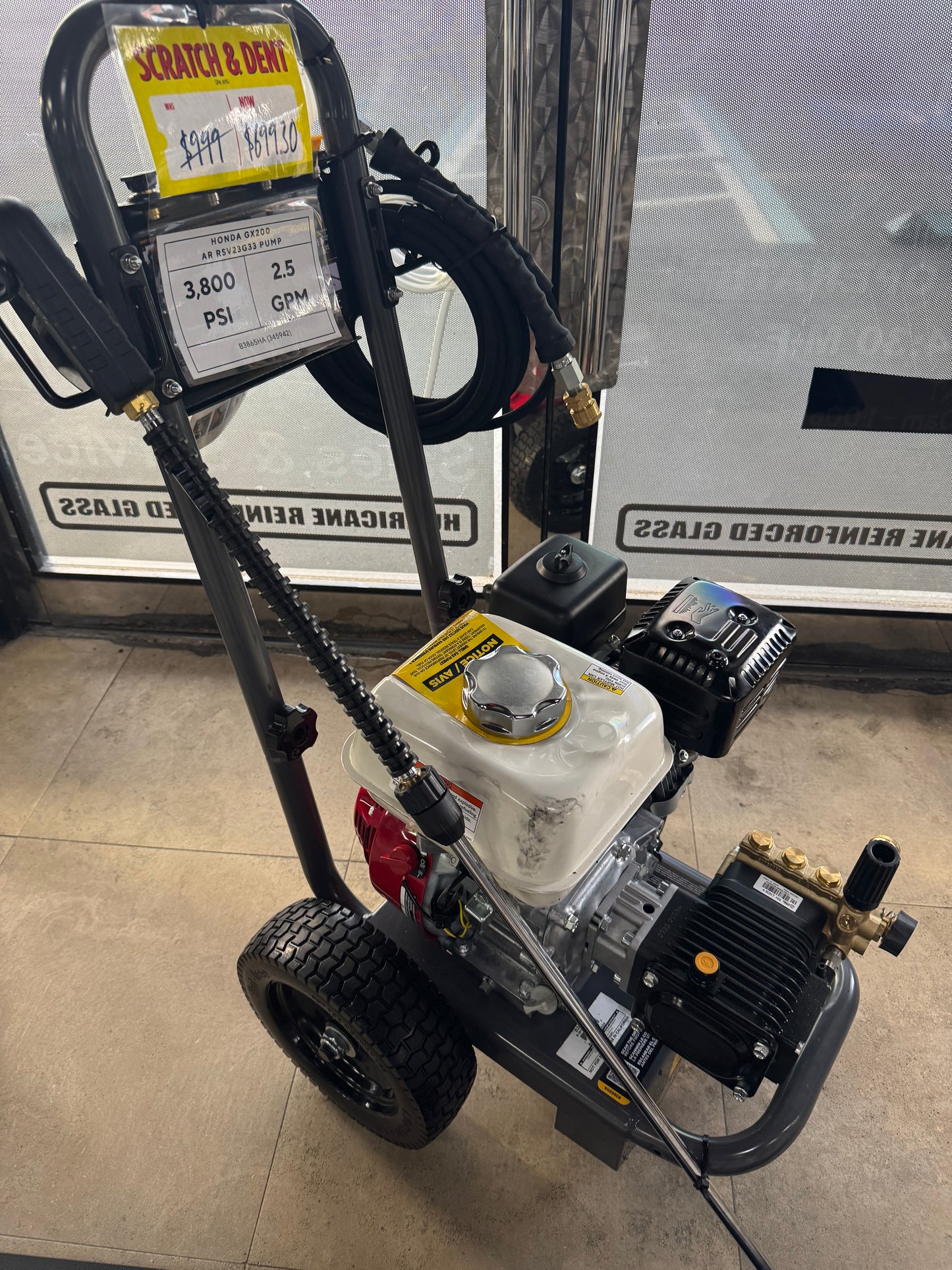 BE Scratch & Dent Honda GX200 w/ AR RSV23G33 Pump 3,800 PSI 2.5 GPM Pressure Washer - B3865HA (345942)