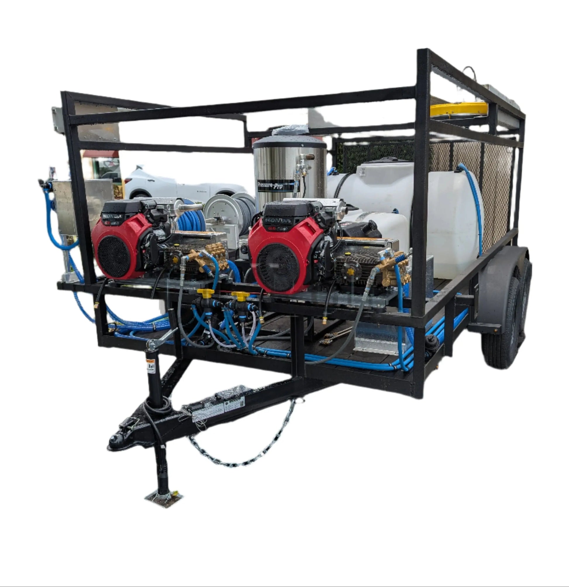 Dominator 6x12 Dual Hot Water Pressure Washing and 12v Softwash Trailer Cigarcity Softwash
