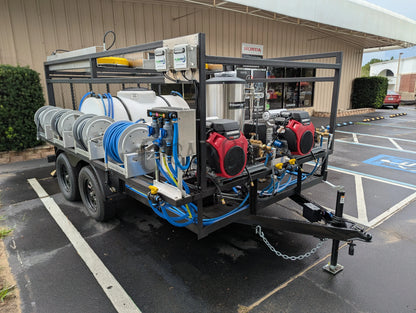 Dominator 6x12 Dual Hot Water Pressure Washing and 12v Softwash Trailer Cigarcity Softwash