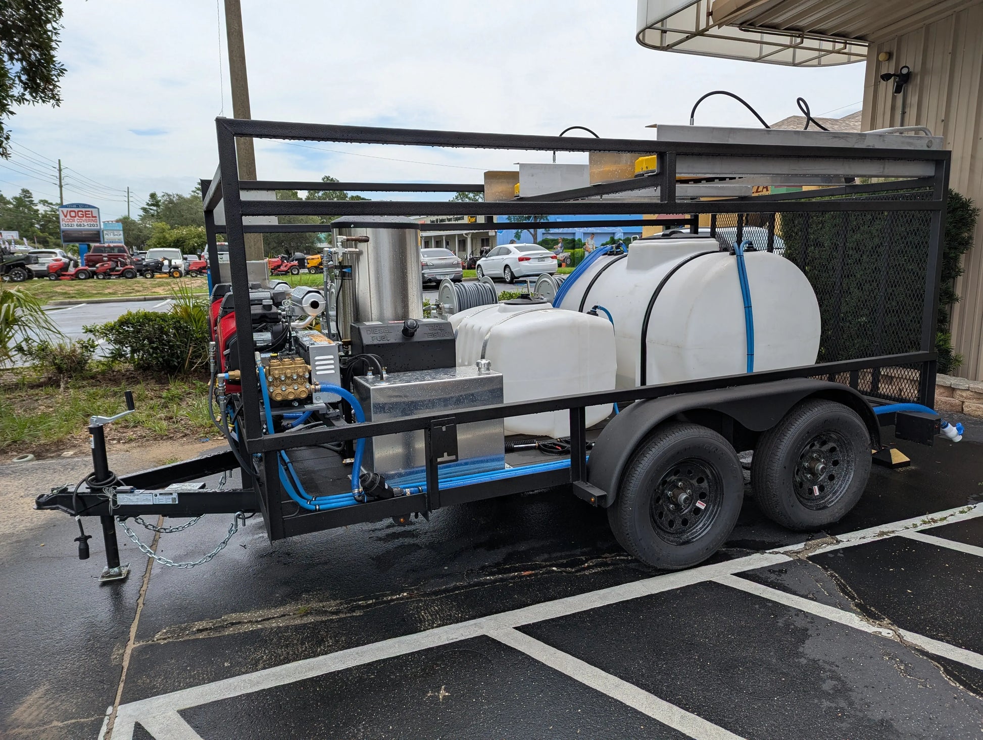 Dominator 6x12 Dual Hot Water Pressure Washing and 12v Softwash Trailer Cigarcity Softwash