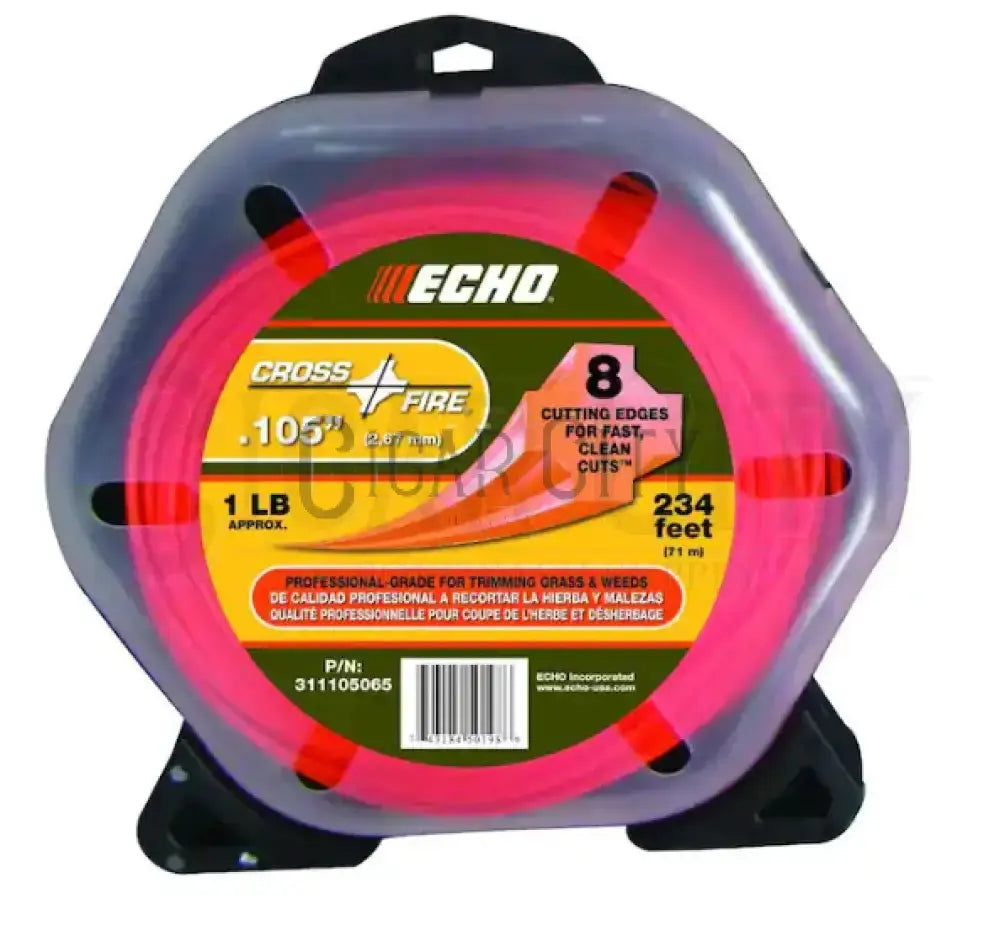 ECHO .105" Cross-Fire Trimmer Line (234 ft.) Large Clam 311105065 Lawn Equipment Cigarcity Softwash.