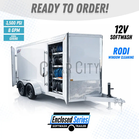 Enclosed 6x12 Pressure & Soft Washing Trailer Cigarcity Softwash