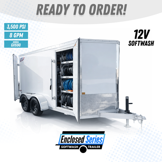 Enclosed 6x12 Pressure & Soft Washing Trailer